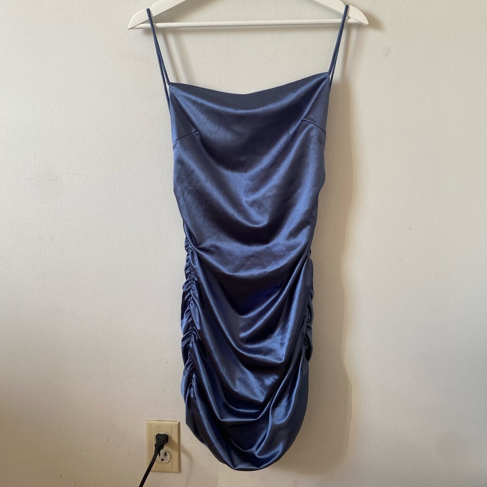 Blue Satin Dress (FLAWS)